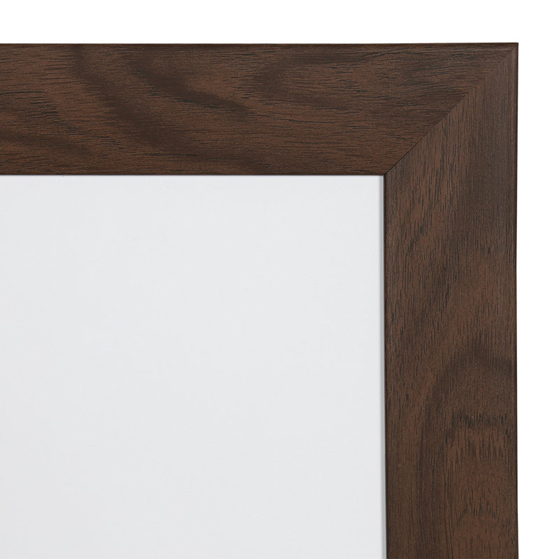 Tableau magnétique effaçable mural Beatrice, 27 po x 18 po, Noyer brun