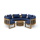 Circular Modular Outdoor 5 - Piece Teak Conversation Set
