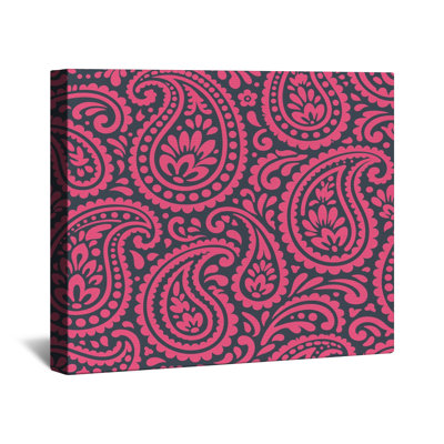 Pink Paisley Pattern Canvas Gallery Wrap
