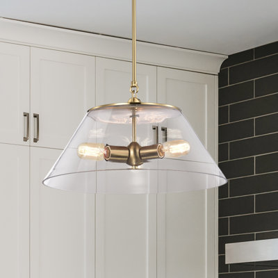 Gertie 3 - Light Brass Unique/Statement Pendant