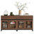 Modern TV Stand With Glass Doors For 70 Inch Tvs, 2 In 1 Entertainment Center Console With 2 Drawers And Metal Base For Living Room, Bedroom-644339054-644339055