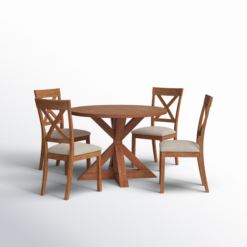 Bedelia 4 - Person Pedestal Dining Set
