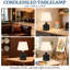 Lampe de table rechargeable sans fil avec batterie 5000 mah, lampe de chevet à DEL à intensité variable 3 couleurs, lampe de bureau moderne portative pour un usage domestique et extérieur