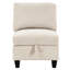 Canapé modulaire moderne avec revêtement en velours côtelé beige et rangement pour siège de bout avec coussins réversibles de 4 po-1228856555