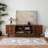 Solid Wood TV Stand with Storage