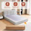 Structure de lit plateforme grand lit avec tête de lit, sommier tapissier rembourré moderne Boucle, ressorts ensachés et support en mousse haute densité, sans assemblage-581919192