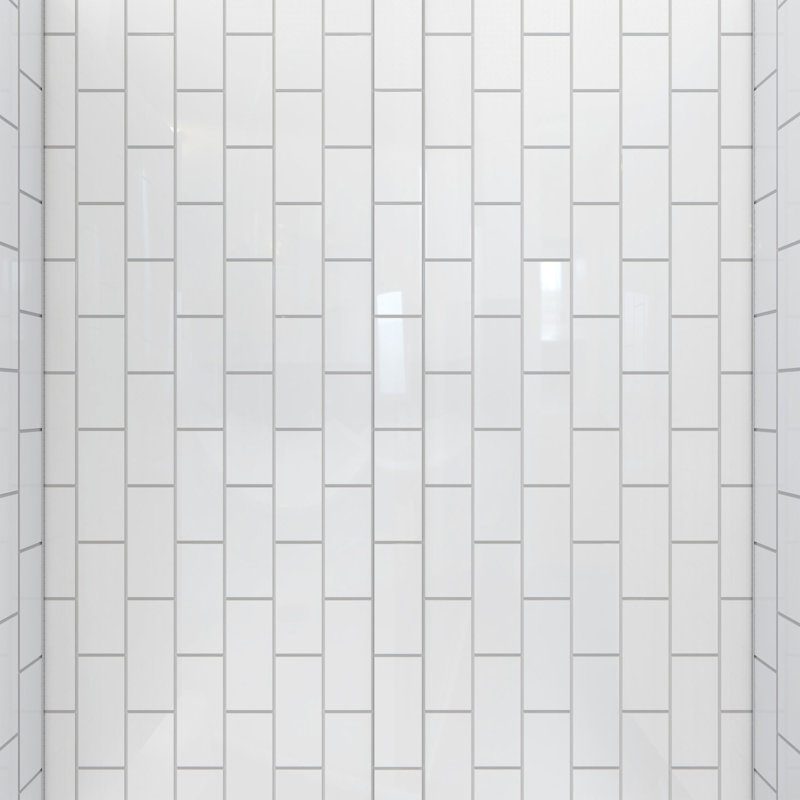 Ensemble de mur de fond en acrylique, Blanc