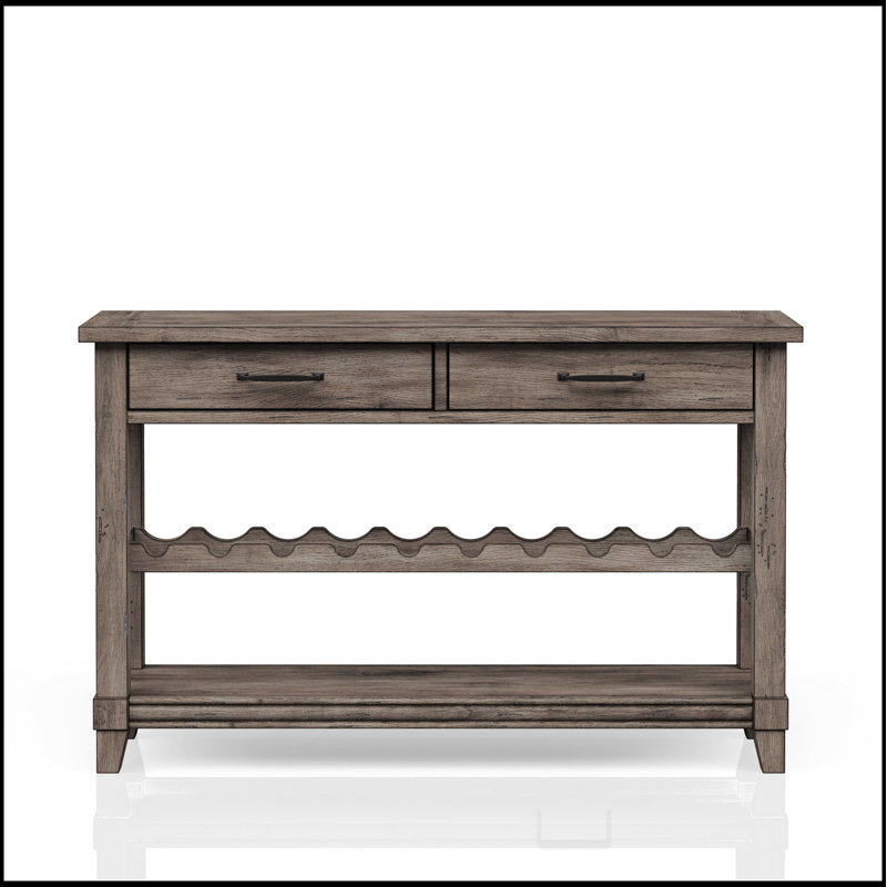 Console avec rangement pour bouteilles de vin et tiroirs de rangement