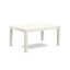Ensemble de salle à manger 7 pièces composé d'une table rectangulaire en bois avec feuille papillon et 6 chaises de salle à manger Parson bleu lin, blanc lin-1999678624-1999678627-1999640826