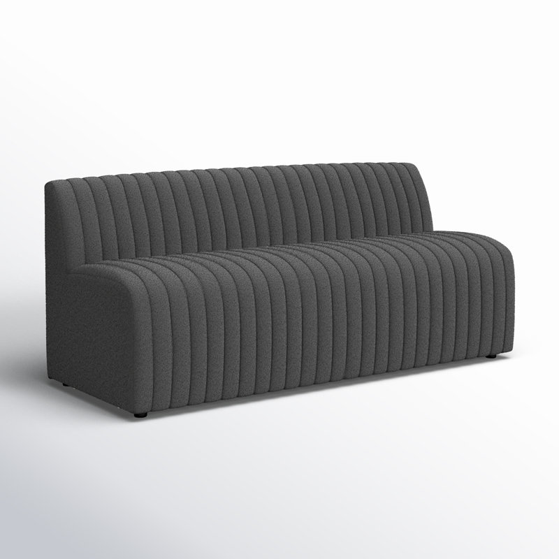 Augustine Upholstered Dining Bench, Fiqa Charcoal Boucle, 31.5" H x 72" W x 28" D