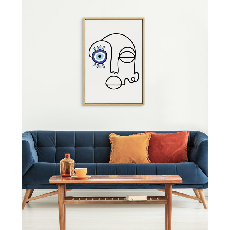 No Evil Allowed by Shatha Al Dafai Framed Canvas Wall Art Print