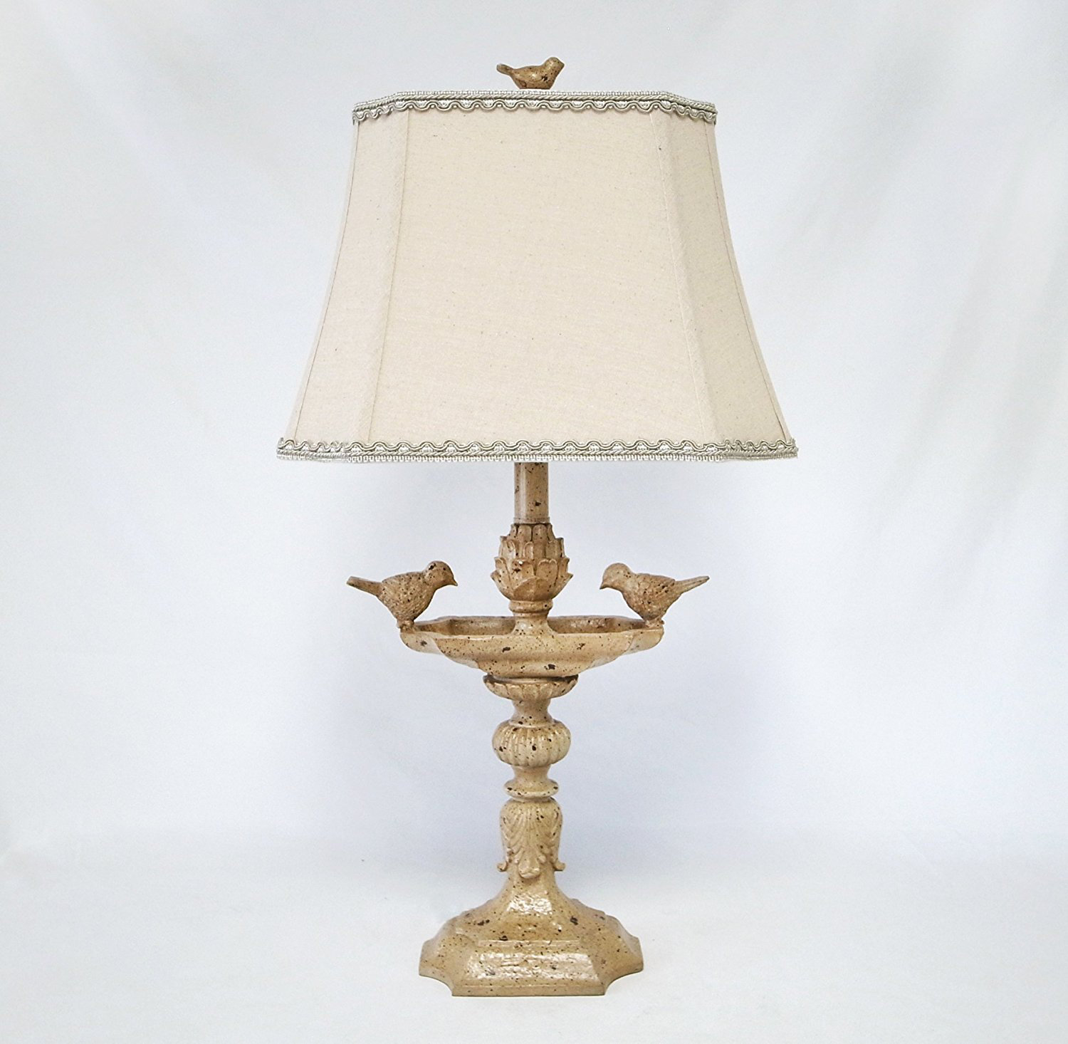 Ophelia & Co. Jessa Natural Linen Birds 26" Table Lamp & Reviews | Wayfair