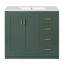 Ensemble de meuble-lavabo 36 po avec lavabo en céramique, armoire de rangement à cadre en bois, ensemble de meuble-lavabo autoportant avec 3 tiroirs et portes à fermeture douce