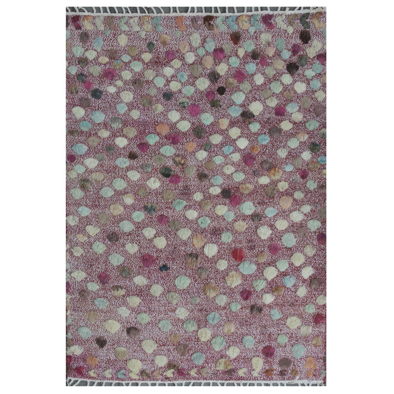 Nieuwegein Polka Dots Hand Woven 142cm X 194cm Area Rug