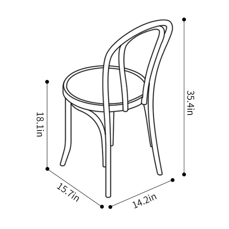 Chaise de salle à manger Darrika, Noir