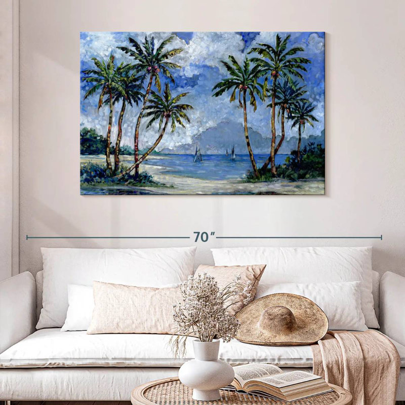 Gillard Impressions Of Palms II, H 32 po x l 48 po