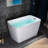 48'' x 27.5'' Freestanding Rectangular Bathtub with Integrated Seat, Non-Slip, for Small Spaces-88621962