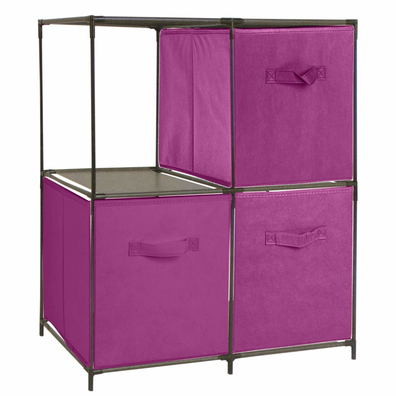 Fava 104cm H X 34.5cm W Aluminum Kids Cube, Plum
