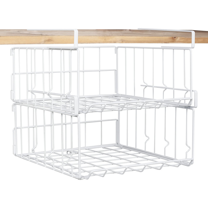 Under Shelf Basket, White