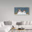 « snow bonhommes on checkers », art sur toile-31978111