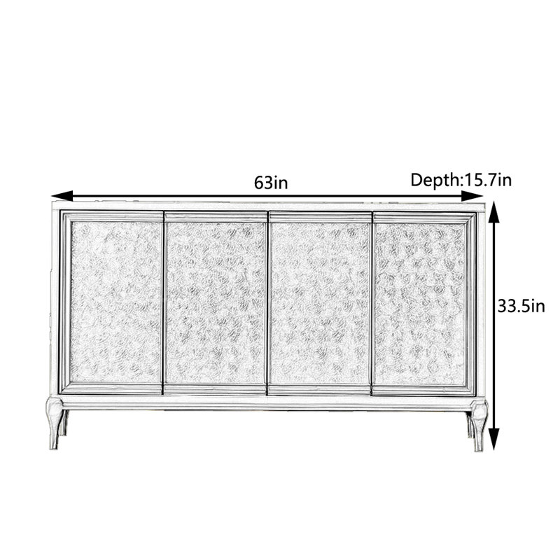 Modern       Minimalist       Sideboard, Gold