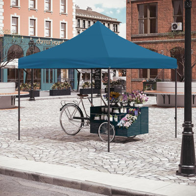 Caisa 9.5 Ft. W x 9.5 Ft. D Iron Soft-top Gazebo