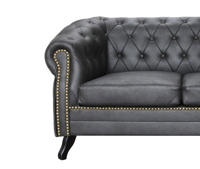 Batterson Faux Leather Sofa