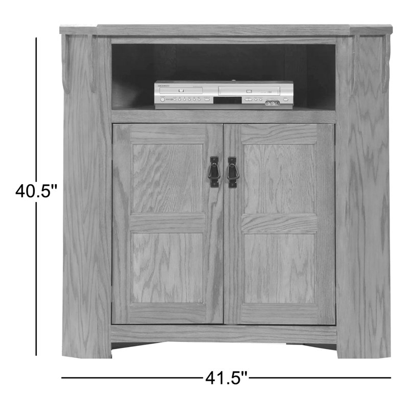 Adriel Unfinished TV Stand for TVs up to 43", Smokey Oak