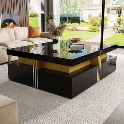 Table basse moderne avec rangement à 4 tiroirs 43,3 po Modern