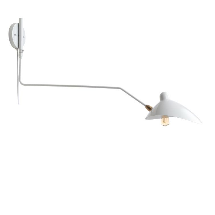 Varun Single Light Iron Dimmable Plug-in Swing Arm Sconce