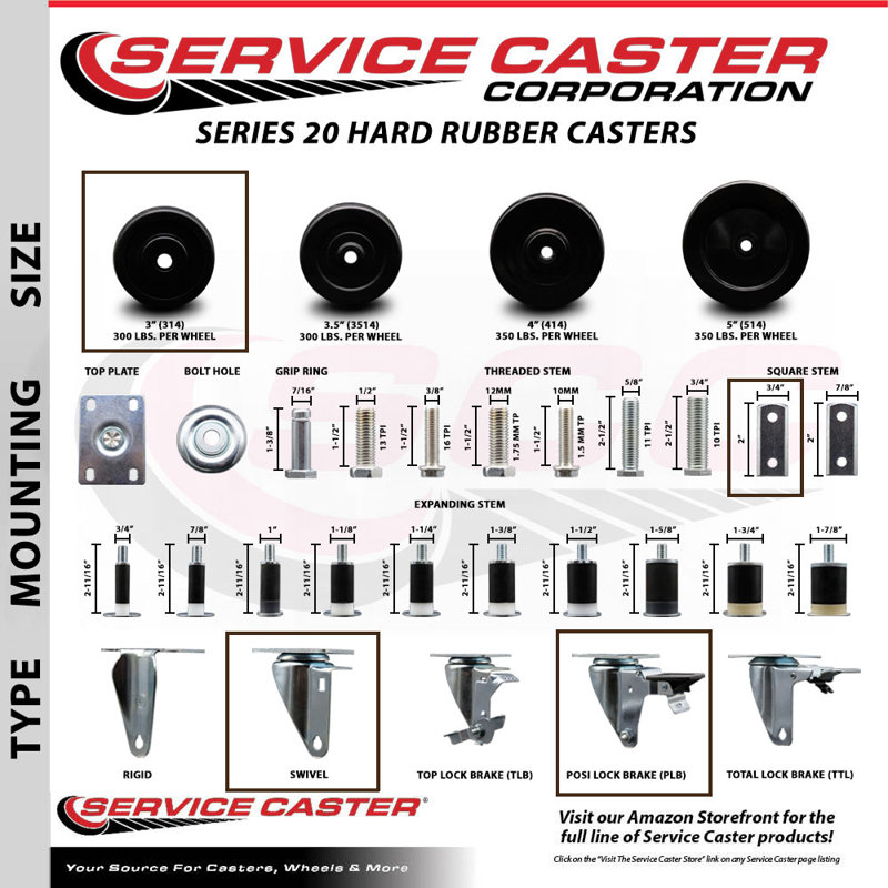 Hard Rubber Caster