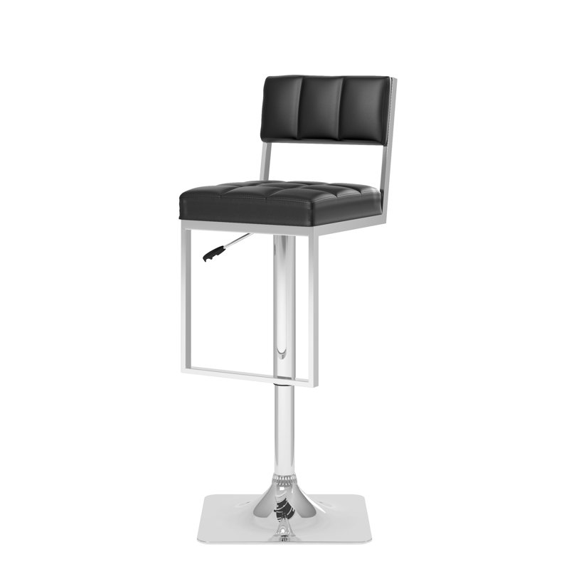 Tabouret de bar tournant à hauteur réglable Frasure, Noir