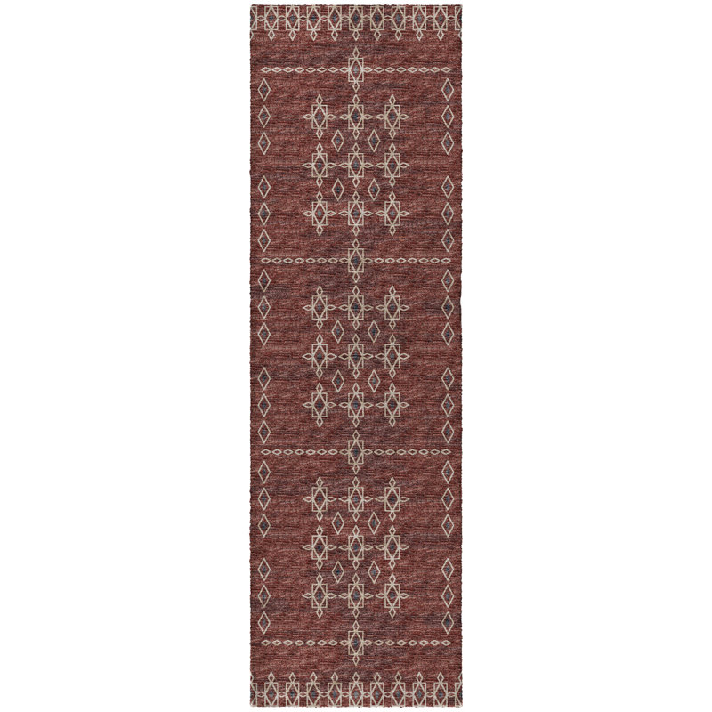 Premium Machine Washable Dream Shag ADS109 Tribal Rug, Gray, 2'3" x 7'6" Runner