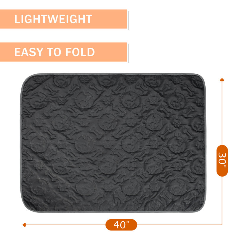 Small Black and Dark Gray Waterproof Outdoor Pet Blanket