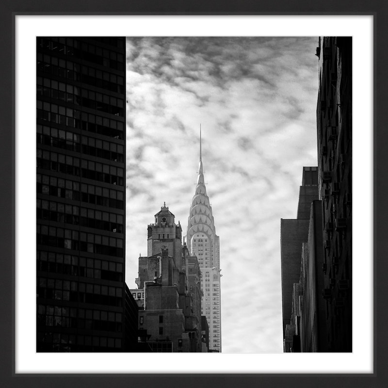 «Chrysler Building New York 2», reproduction d'art encadrée, H 12 po x l 12 po