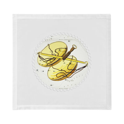 Serviettes de table en satin de coton Zodiac Libra