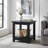 Outdoor Side Table For Patio, Double Deck Adirondack End Table, Weather Resistant Hdpe, Rectangular, Black