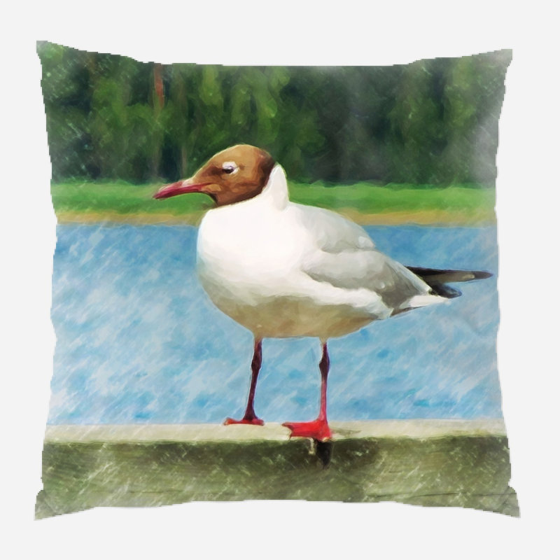 Outdoor Reversible Throw Pillow, Microsuede, Indoor