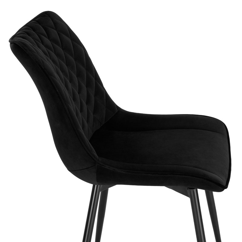 Toombs Upholstered Dining Chair, Black