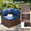 Chaise d'extérieur en osier avec coussins-1687671335