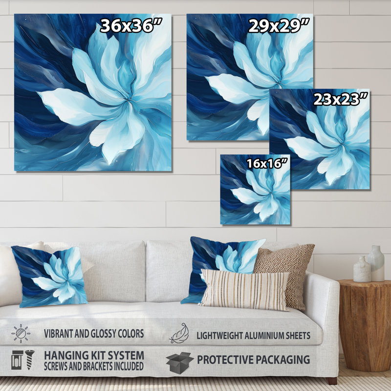 Éternelle mélodie de tulipe bleue II, H 16 po x l 16 po