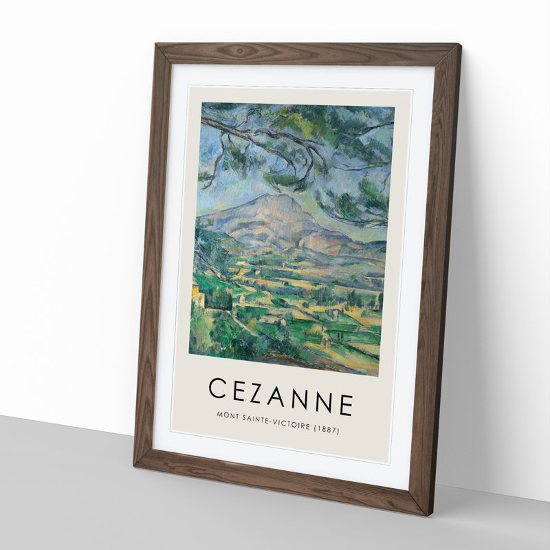 Mont Sainte Victoire Vol.9 by Paul Cezanne - Picture Frame Painting, 48cm H x 36cm W x 2cm D