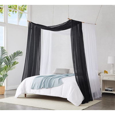 2 Bed Canopy Curtains Bundle. Canopy Bed Curtains Available in Sizes and Many Colors