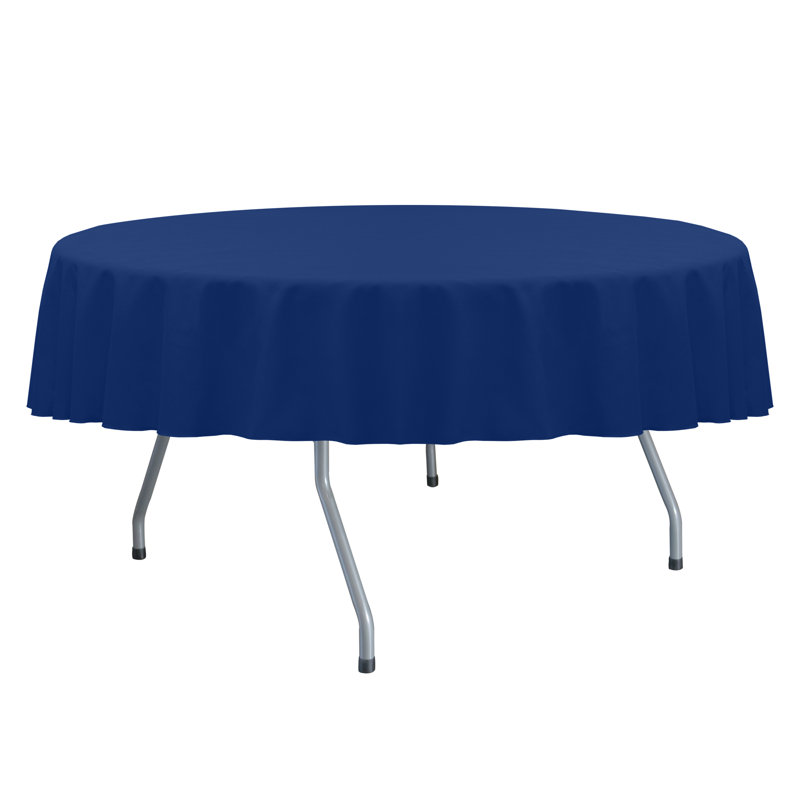 Solid Color Round Tablecloth, Royal, 5