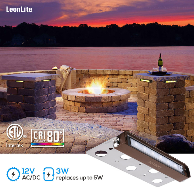 Multi-Color LED Hardscape Pathway Light Low Voltage, Medium - 7" H x 7" W x 7"D