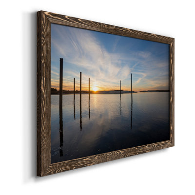 Baie au coucher du soleil - Photographie de cadre photo sur toile