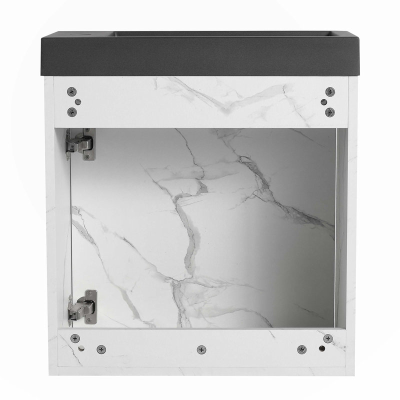 Meuble-lavabo simple 19 po avec plateau en résine Laurabelle