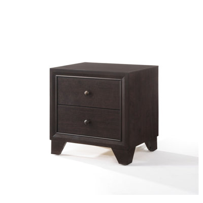 Finition table de chevet avec 2 tiroirs et structure en bois 2, table de chevet en bois massif