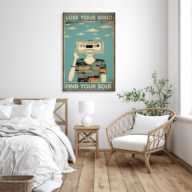 Cassette, "Lose your mind", impression sur toile, H 36 po x l 24 po x P 1,25 po
