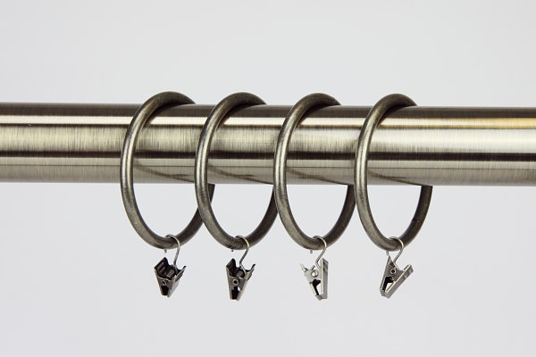 Antique Brass Steel Curtain Rings with Clips